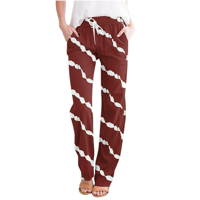 Woman Work Pants Black Straight Leg Pants For Women High Waisted