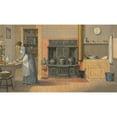 thumbnail image 1 of Woman Working In An Up-To-Date Kitchen Of 1875. The Cast Iron Stove Replaced The Open Hearth Fireplace For Cooking., 1 of 1