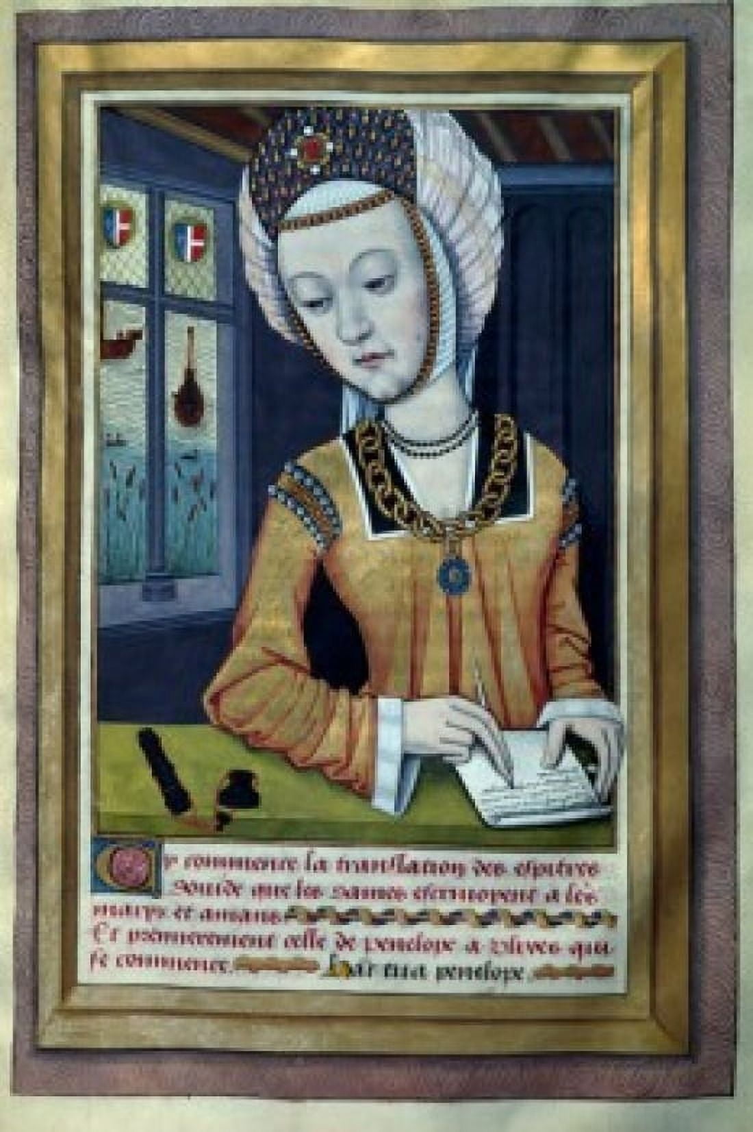 Woman Writing manuscript France Paris Bibliotheque Nationale Canvas Art - Bibliotheque Nationale (18 x 24)