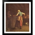 thumbnail image 1 of Woman baking bread 28x32 Large Black Wood Framed Print Art by Jean-Francois Millet, 1 of 2