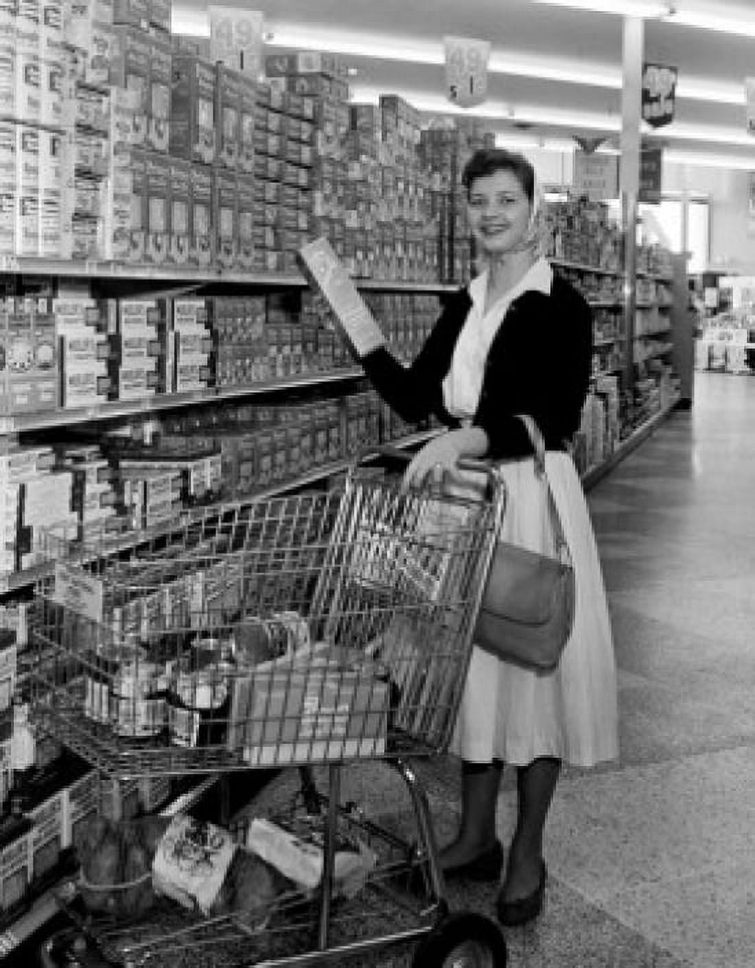 Woman doing shopping in supermarket Canvas Art -  (18 x 24)