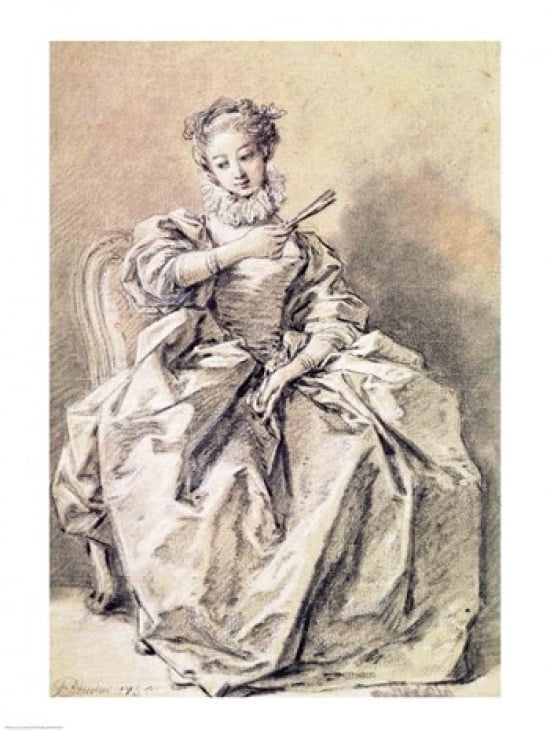 Woman in Spanish Costume Canvas Art - Francois Boucher (24 x 36)