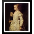 thumbnail image 1 of Woman in White 28x32 Large Black Wood Framed Print Art by Titian, 1 of 2