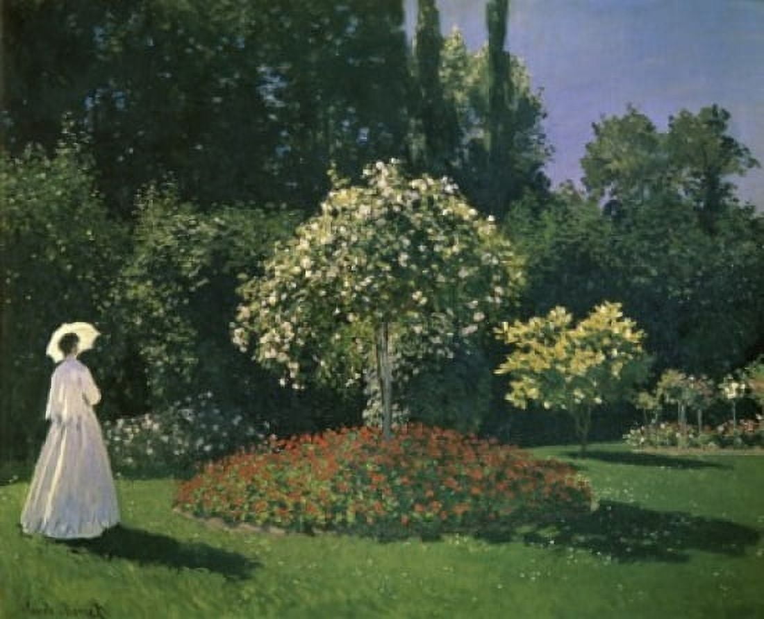 Woman in a Garden 1867 Claude Monet (1840-1926 French) Oil on Canvas Hermitage Museum St Petersburg Canvas Art - Claude Monet (18 x 24)