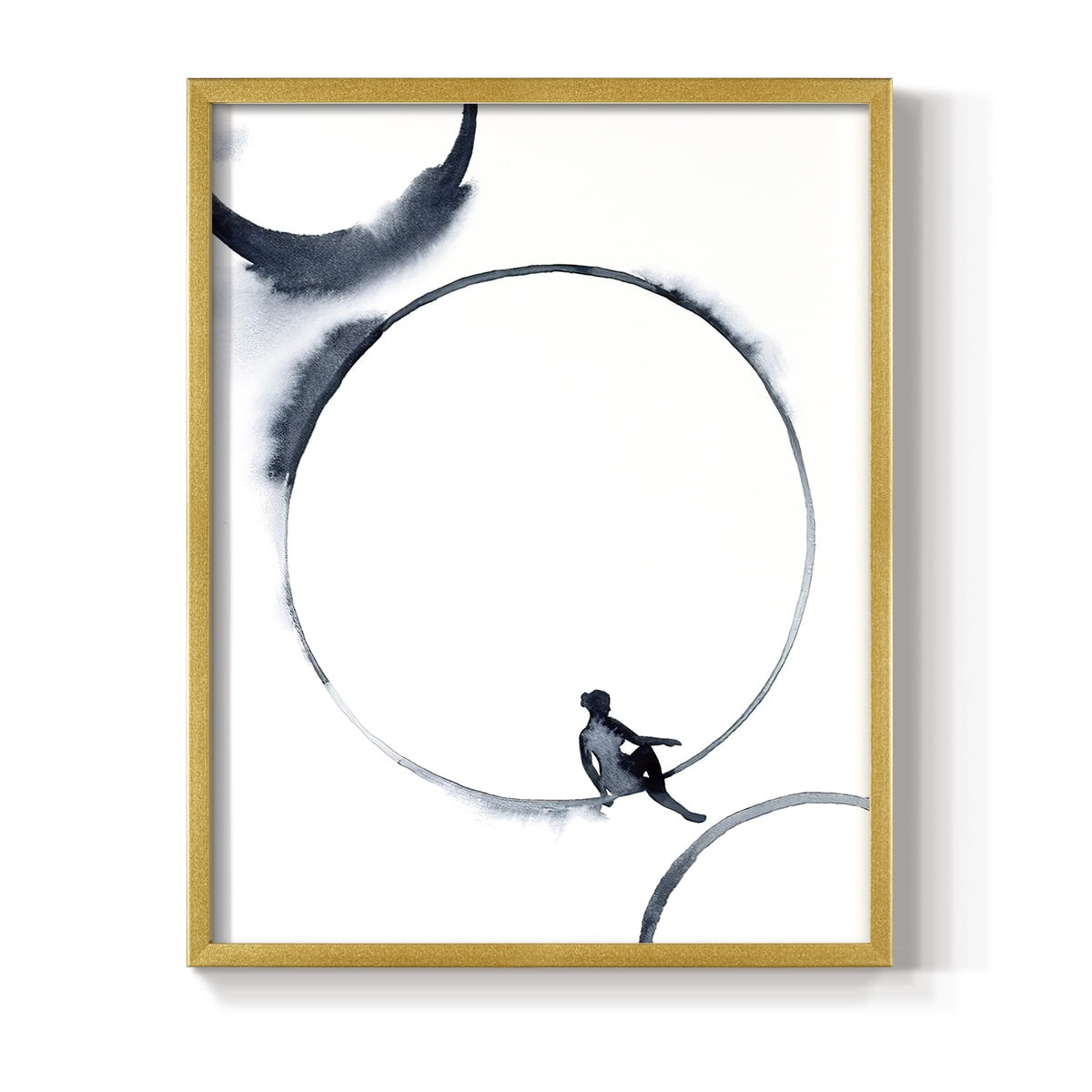 Woman in the Moon I Framed Print - Solid Wood in Single Picture Frame Solid Wood 2 Framed Print