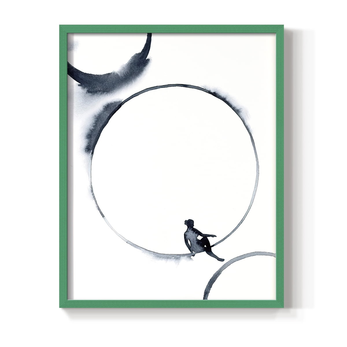 Woman in the Moon I Framed Print - Solid Wood in Single Picture Frame Solid Wood 2 Framed Print