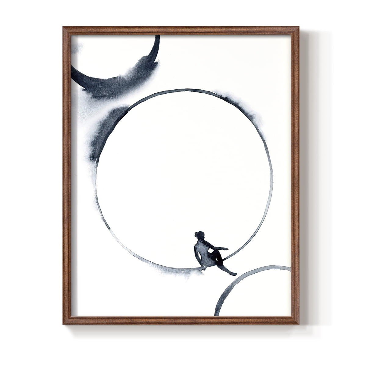 Woman in the Moon I Framed Print - Solid Wood in Single Picture Frame Solid Wood 2 Framed Print
