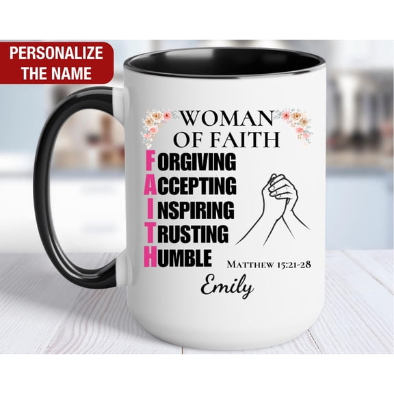 Woman of Faith Personalized Mug JW Gifts for Sisters JW Pioneer School Gifts JW Baptism Gi