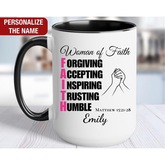Woman of Faith Personalized Mug JW Gifts for Sisters JW Pioneer School Gifts JW Baptism Gi
