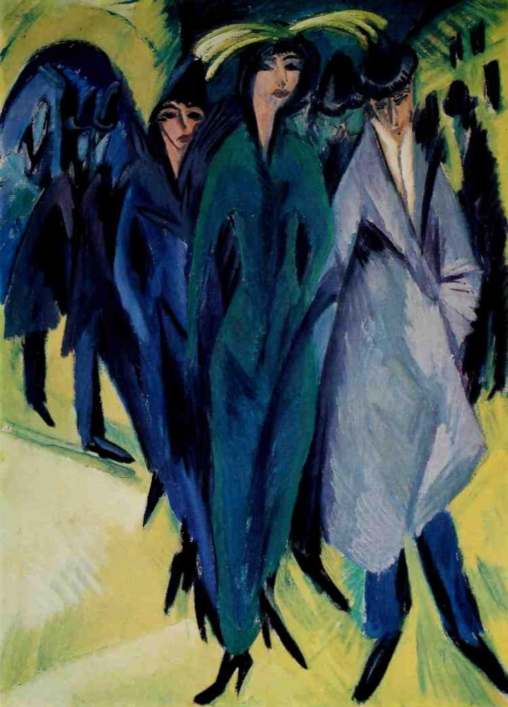 Woman on the Street Canvas Art - Ernst Ludwig Kirchner (18 x 24)