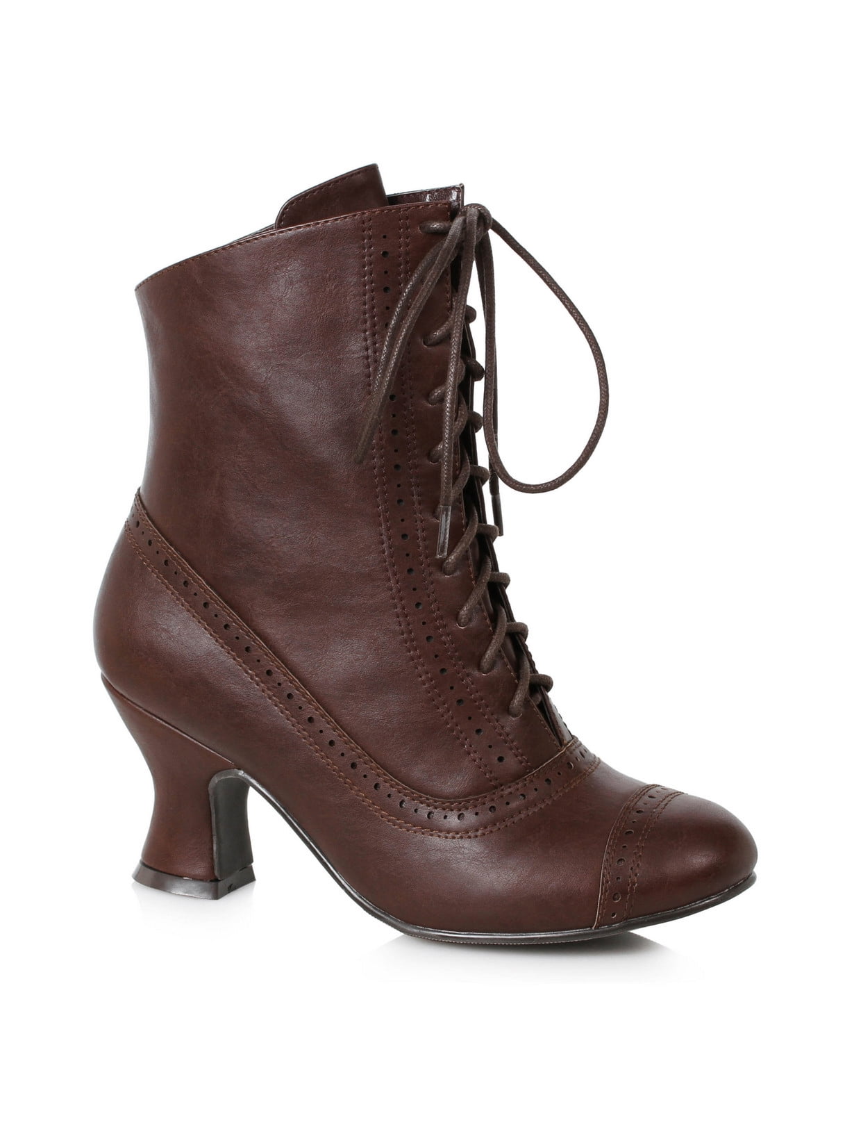 Woman s 2.5 inch Heeled Brown Victorian Bootie Walmart