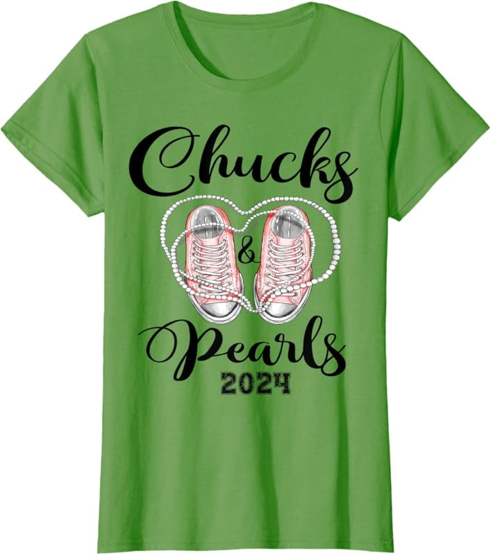 Woman's And Pearls Kamala Harris New President 2024 TShirt Taoarlpo