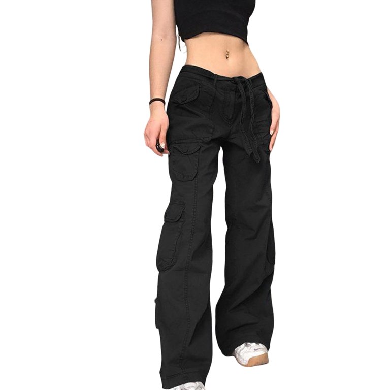 Woman's Cargo Pants With Zip High Waisted Soft Cotton Design For Birthday  Valentine's Day Gift