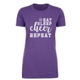 thumbnail image 1 of Woman's Cheer Day T-shirts, Woman's Crew neck shirts, Cheer Shirts - Eat Sleep Cheer, 1 of 1