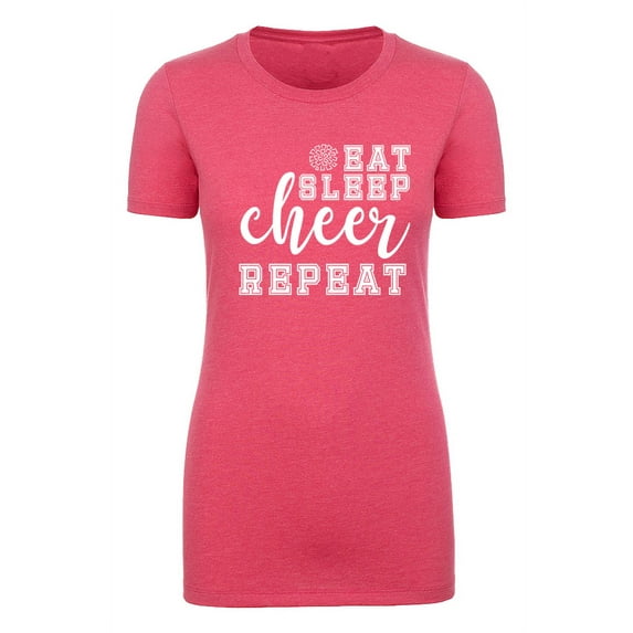 Woman's Cheer Day T-shirts, Woman's Crew neck shirts, Cheer Shirts - Eat Sleep Cheer