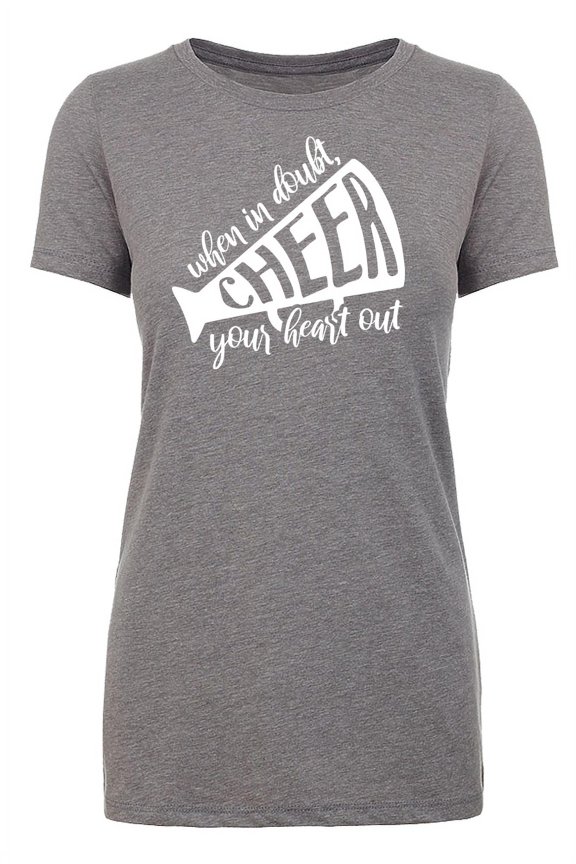 Woman's Cheer Day T-shirts, Woman's Crew neck shirts, Cheer Shirts - When In Doubt