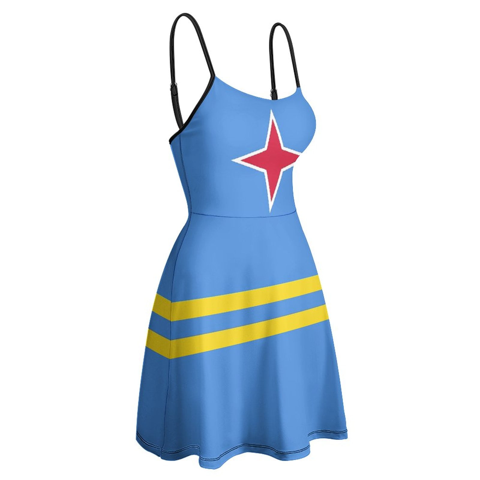 Woman's Dress Exotic Flag of Aruba Women's Sling Dress Joke Vacations
