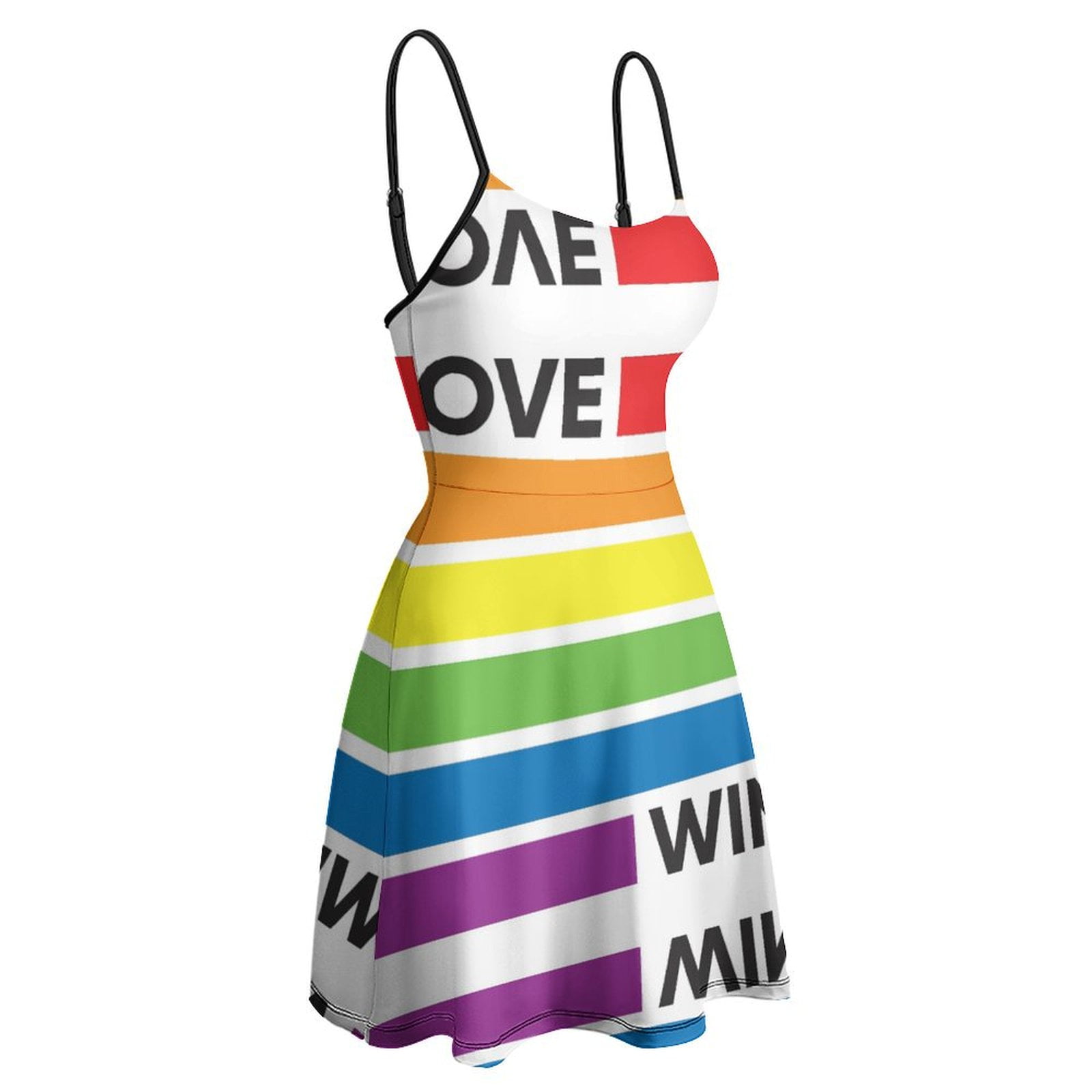 Woman's Dress Sexy Flag Love Wins LGBT Pride Women's Sling Dress Casual