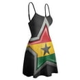 Woman's Dress Sexy Woman's Clothing Strappy Dress Ghana Flag Inside of