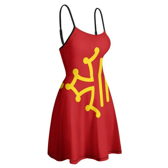 Woman's Dress The Dress Flag of Occitanie Women's Sling Dress Novelty Cocktails