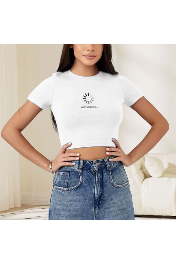 Woman's Essentials Short Sleeve Graphic Tee Size XS-XL woman T-shirt Fashionable T-shirts, new trendy clothing
