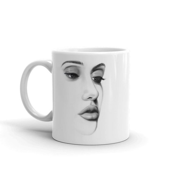 Woman's Face Mug Black and White Sensual Art.jpg