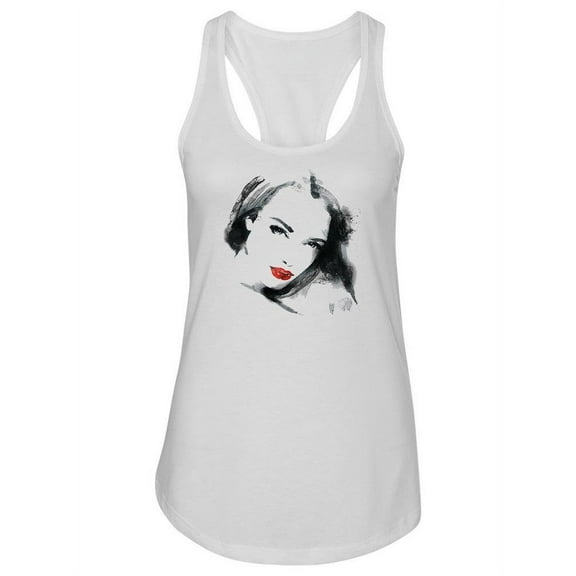 Woman's Face Racerback Tank Women -Image by Shutterstock, Female Small