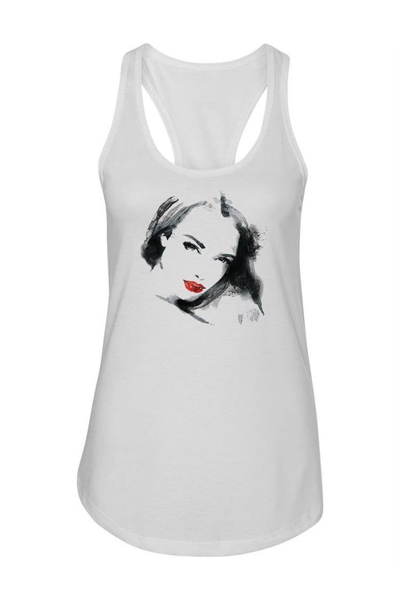 Woman's Face Racerback Tank Women -Image by Shutterstock, Female Small