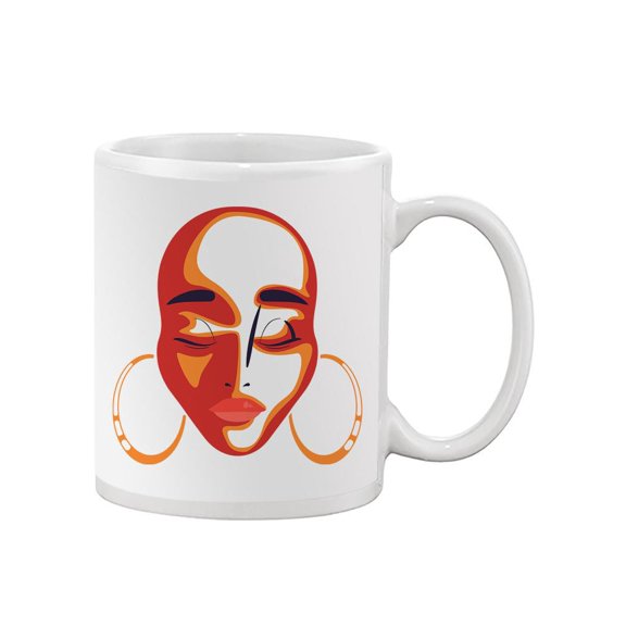 Woman's Face With Earrings Mug - SPIdeals Designs,