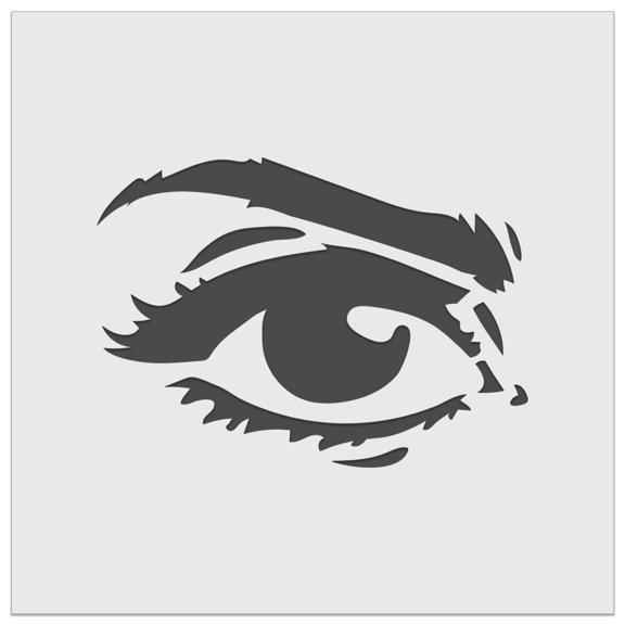 Woman's Left Eye with Eyebrow Mascara and Eye Shadow DIY Cookie Wall Craft Stencil - 4.5 Inch
