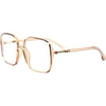 thumbnail image 1 of Woman's New Retro Blue Light Blocking Glasses Big frame Nerd Eyeglasses Frame Anti Blue Ray Computer Game Glasses Brown, 1 of 6
