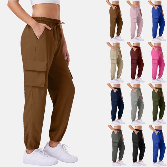 Woman's Pants Work Pants Women Woman Cargo Pants Women's Outdoor-drying Pants Rushing Pants Spring And Summer Hiking Mountaineering Pants-drying Pants Casual Sports Pants Brown L