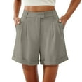 thumbnail image 1 of Woman’s Shorts Womens Casual Shorts Stylish Women's High Waist Tailored Shorts for Casual Work and Summer Outings Comfortable Pleated Design with Pockets for Everyday and Dressy Occasions, 1 of 6