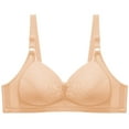 thumbnail image 1 of ibuvkizy Woman's Solid Color Comfortable Hollow Out Perspective Bra Underwear No Rims, 1 of 3