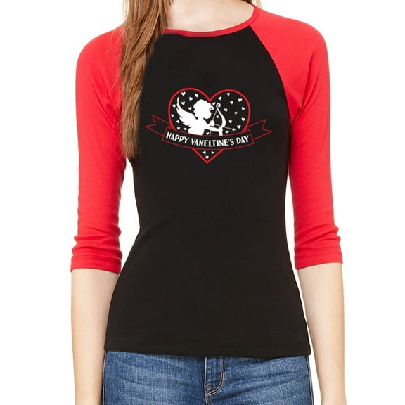 Woman's Valentine's Day Raglan Shirt, Woman's Raglan Shirts, Valentines Shirts - Cupid