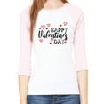 thumbnail image 1 of Woman's Valentine's Day Raglan Shirt, Woman's Raglan Shirts, Valentines Shirts - Happy Vday, 1 of 1