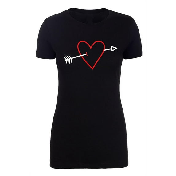 Woman's Valentine's Day T-shirts, Woman's Crew neck shirts, Valentines Shirts - Heart Arrow