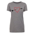 thumbnail image 1 of Woman's Valentine's Day T-shirts, Woman's Crew neck shirts, Valentines Shirts - Heart Arrow, 1 of 1