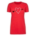 thumbnail image 1 of Woman's Valentine's Day T-shirts, Woman's Crew neck shirts, Valentines Shirts - Heart Arrow, 1 of 1