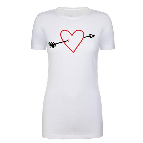 Woman's Valentine's Day T-shirts, Woman's Crew neck shirts, Valentines Shirts - Heart Arrow