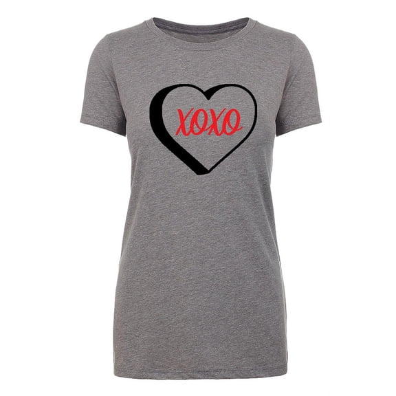 Woman's Valentine's Day T-shirts, Woman's Crew neck shirts, Valentines Shirts - XOXO
