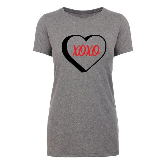 Woman's Valentine's Day T-shirts, Woman's Crew neck shirts, Valentines Shirts - XOXO