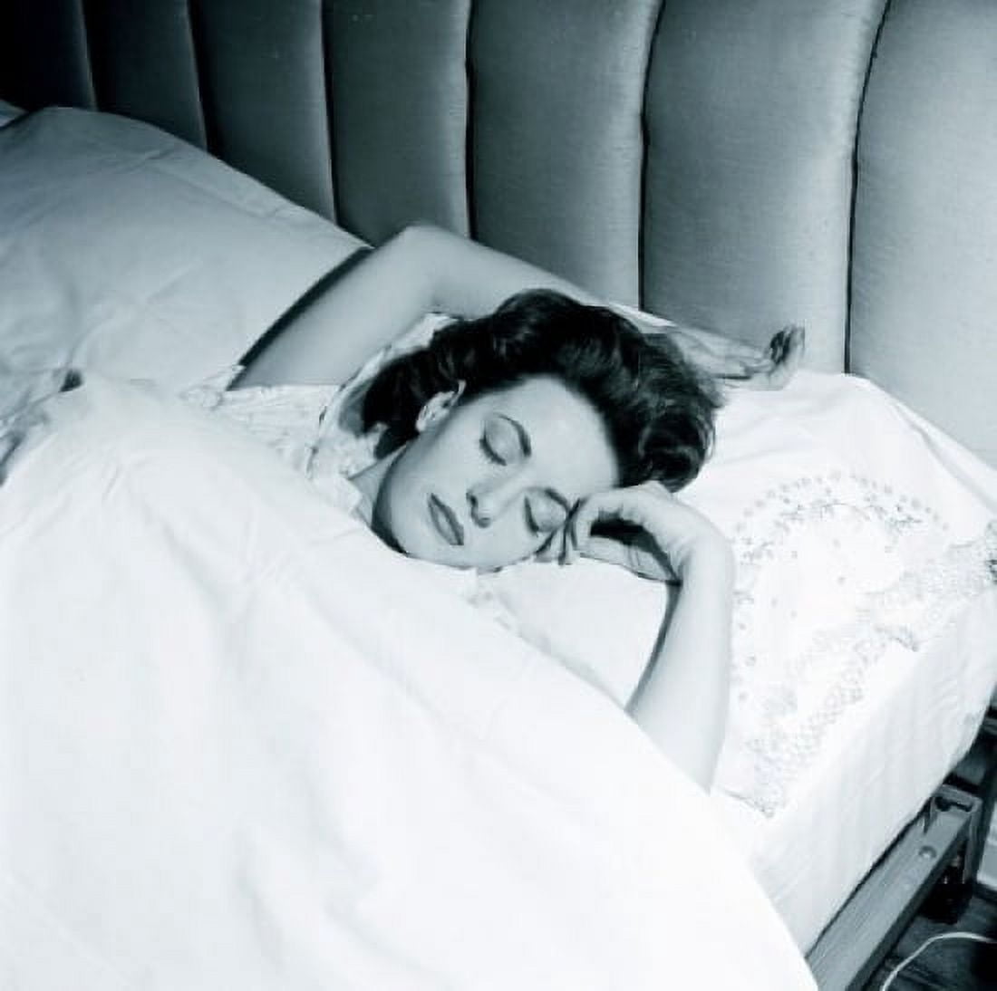 Woman sleeping in bed Canvas Art - (18 x 24)
