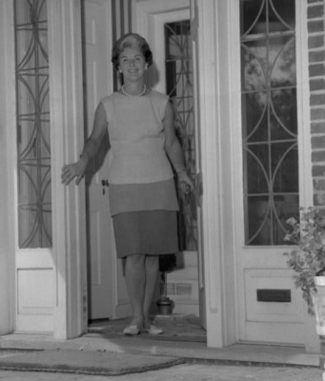 Woman standing on porch Canvas Art - (24 x 36)