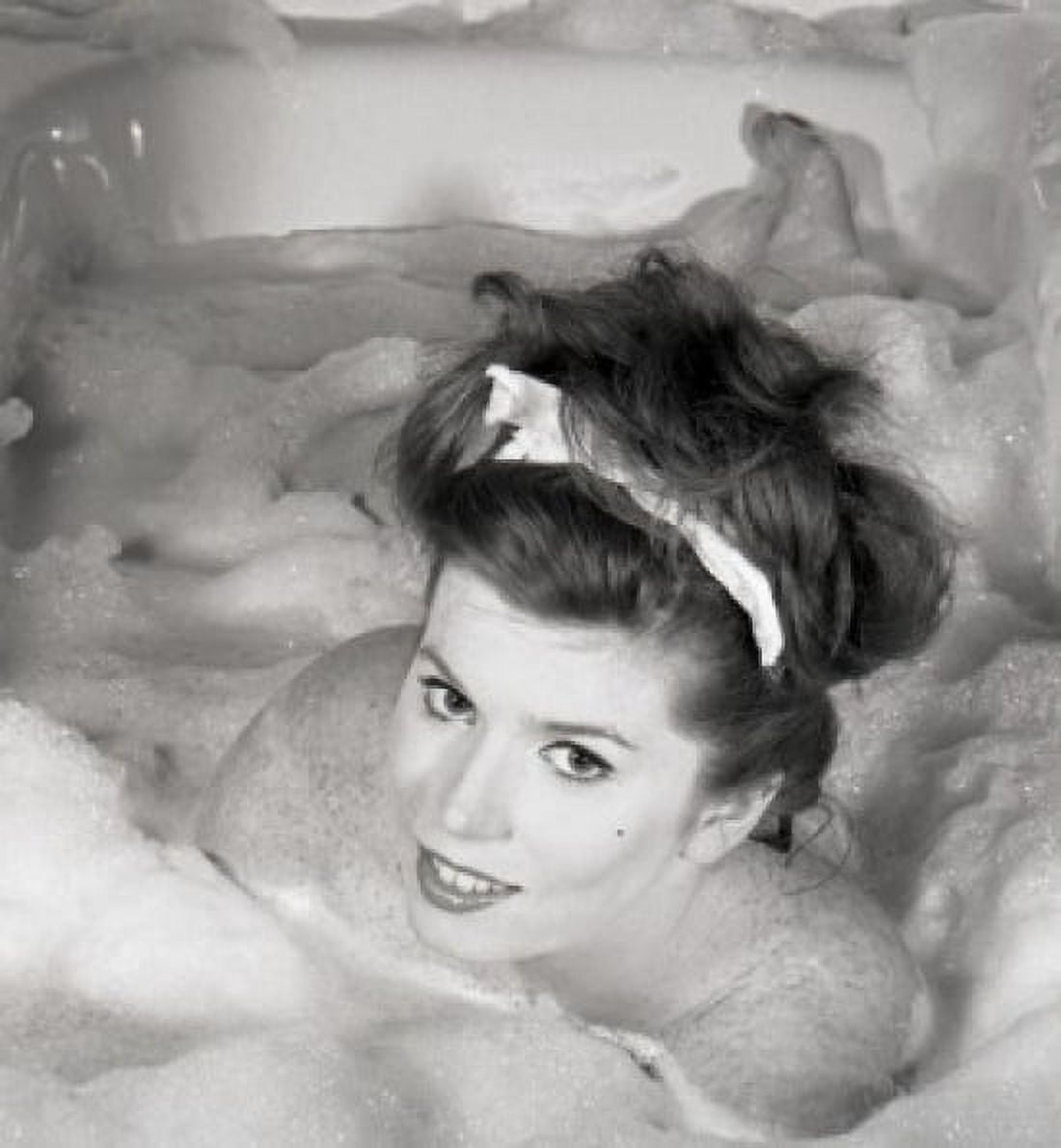 Woman taking bath Canvas Art - (24 x 36)
