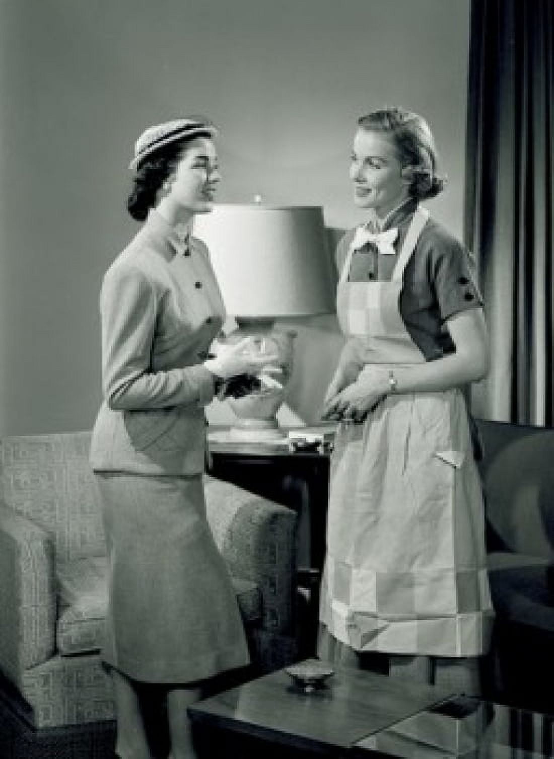 Woman talking to maid Canvas Art - (18 x 24)