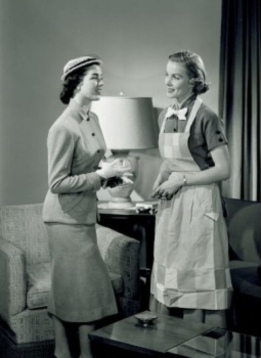Woman talking to maid Canvas Art - (24 x 36)