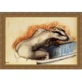 thumbnail image 1 of Woman washing in the bath 40x28 Large Gold Ornate Wood Framed Canvas Art by Edgar Degas, 1 of 2