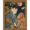 thumbnail image 1 of Woman with Dog 28x36 Large Gold Ornate Wood Framed Canvas Art by Pierre Bonnard, 1 of 2