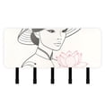 thumbnail image 1 of Woman with Lotues Mail Holder Organizer Wall Mount with Shelf Key Holder Key Rack with 5 Key Hooks for Wall Decorative, 1 of 6